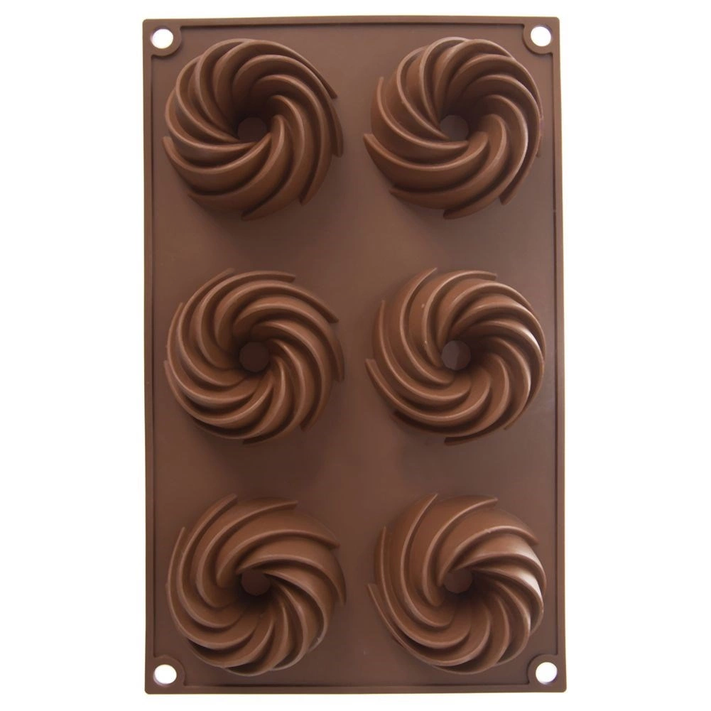 Silikoninė keksiukų forma 28×17×3 cm ruda 2