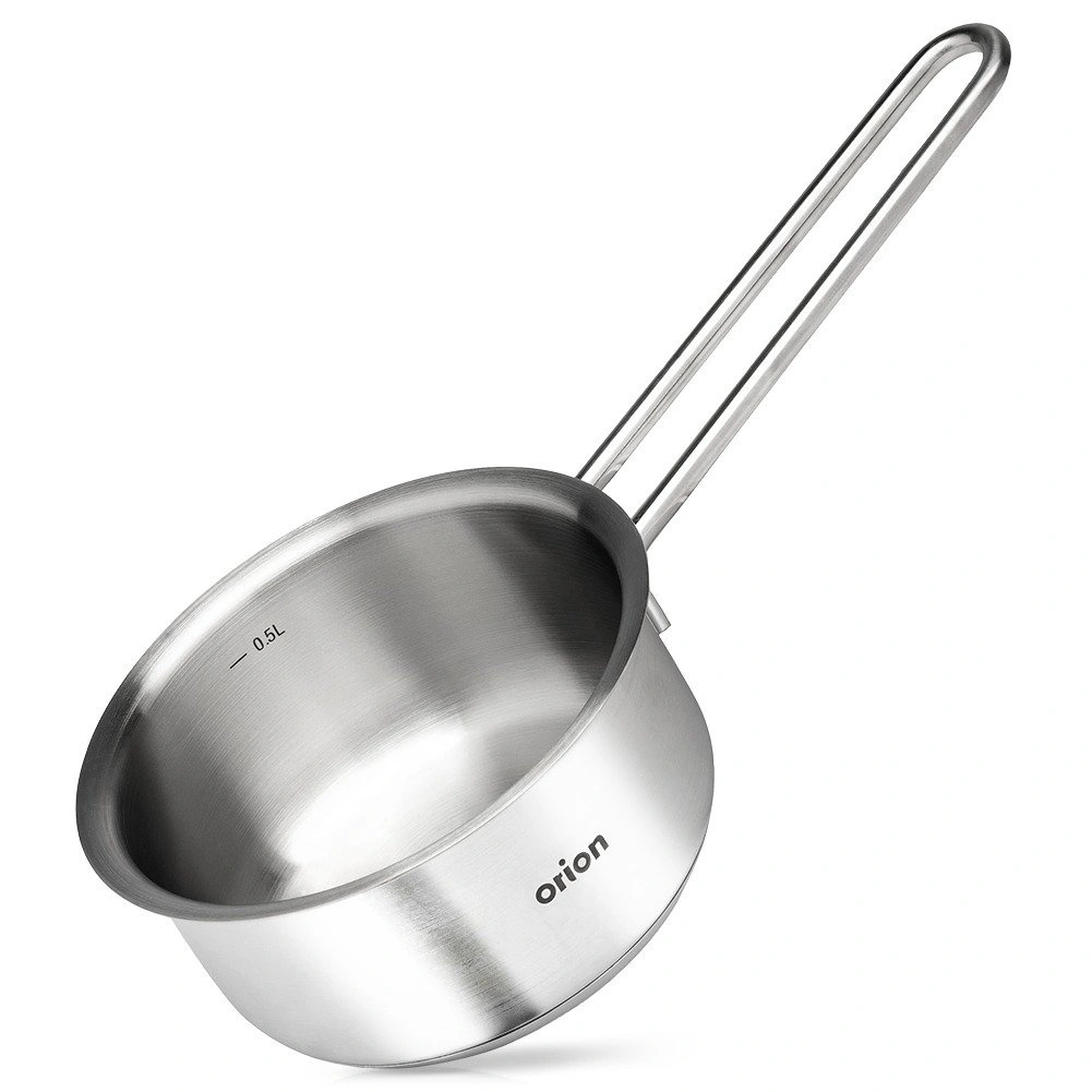 Nerūdijančiojo plieno prikaistuvis su aliumininiu dugnu, sidabrinis, 12 cm, 600 ml