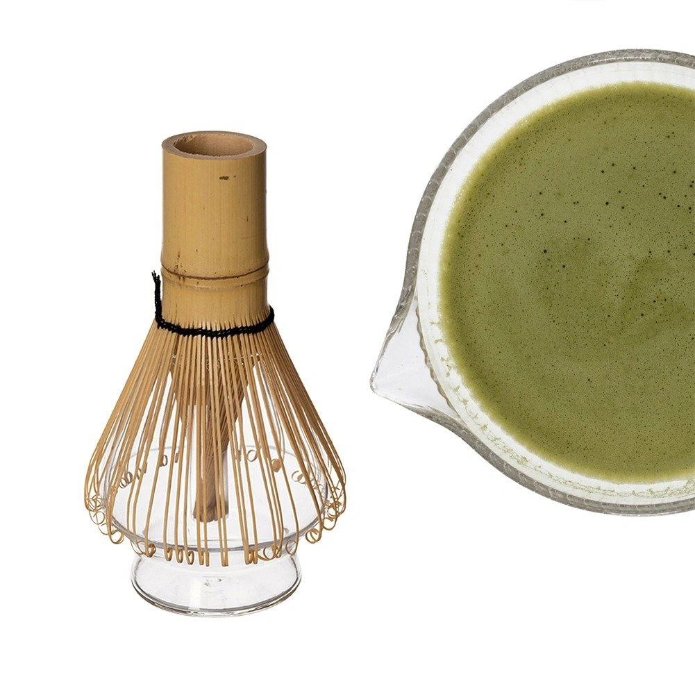 Matcha ruošimo rinkinys, stiklinis ir bambukinis, skaidrus, 4 dalių 3