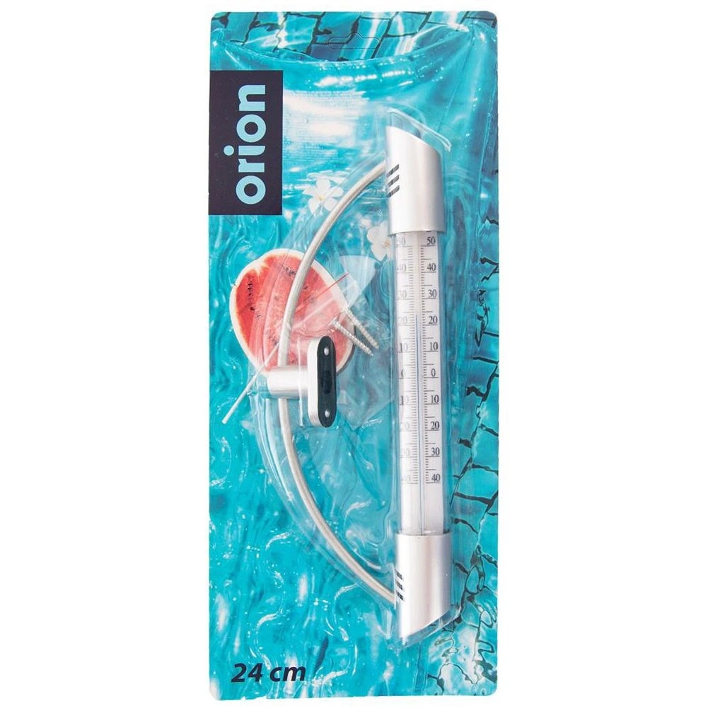 Lauko termometras 24 cm sidabrinis 2