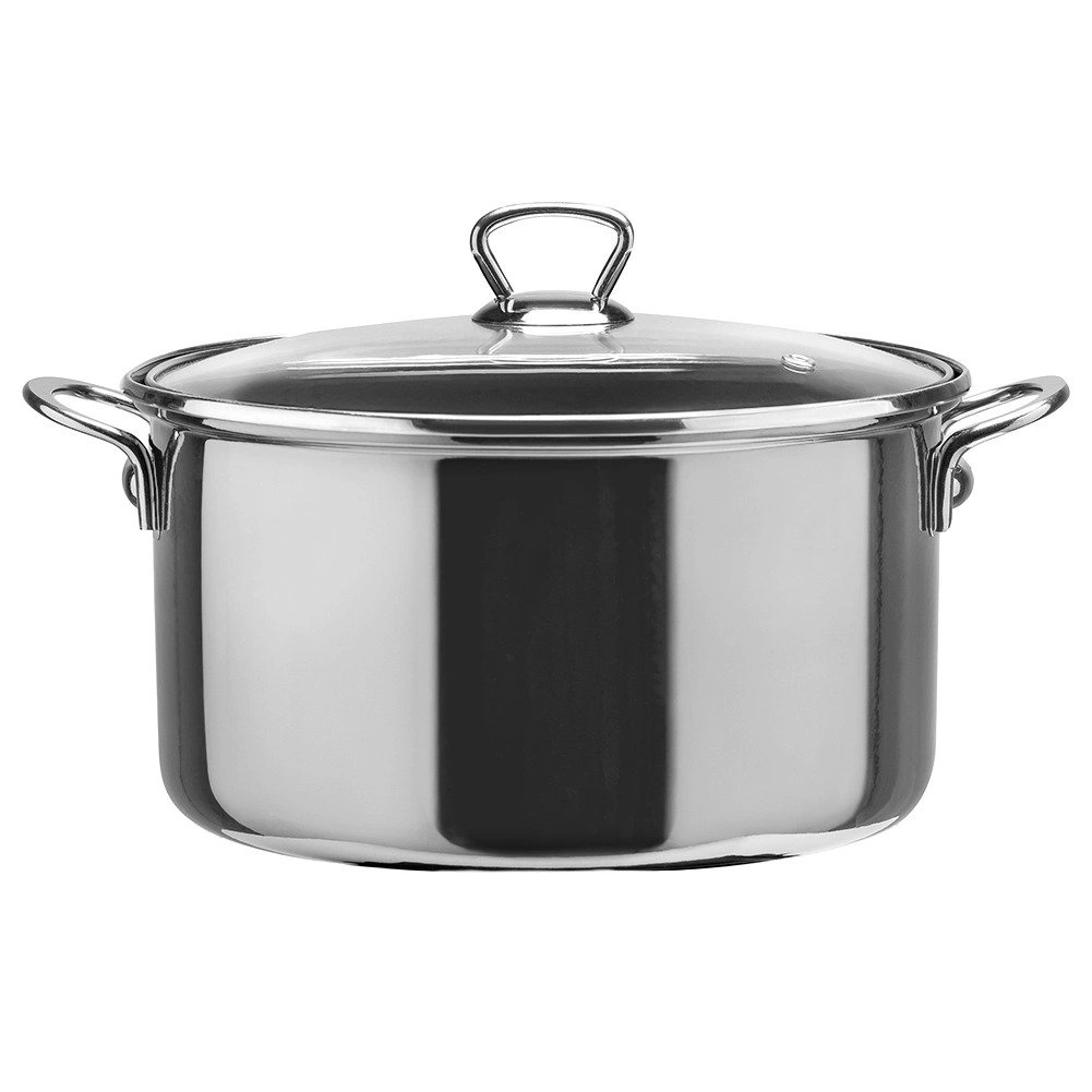Emaljēts katls ar stikla vāku, melns, 26 cm, 5 l 2