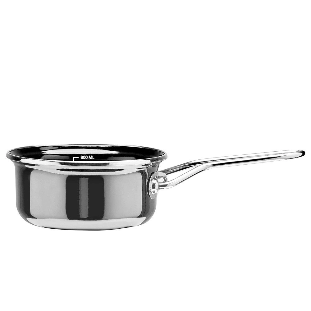 Emaliuotas puodas su vidine matavimo skale, juodas, 16 cm 2