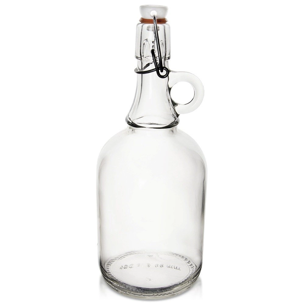 Stiklinis butelis 1 l su užsegimu