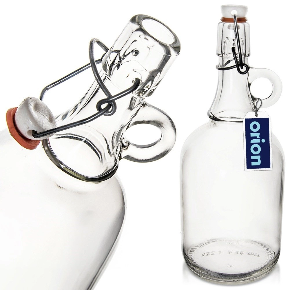 Stiklinis butelis 1 l su užsegimu 3