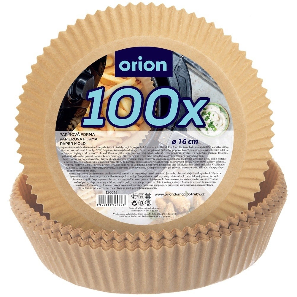 Oro gruzdintuvo popieriniai įdėklai 16 cm, 100 vnt.
