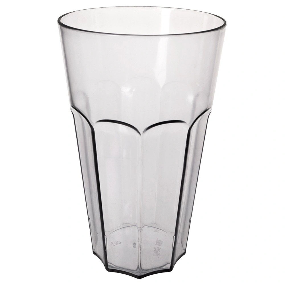 Stiklinė gėrimams 700 ml, skaidri su juodu atspalviu, 10 × 10 × 16 cm 3