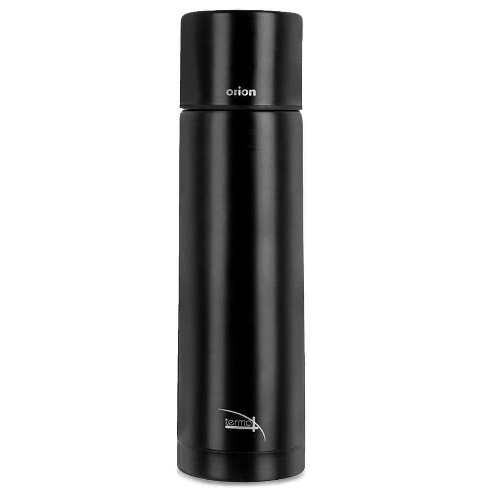 Termosas 700 ml, su puodeliu-dangteliu, juodas, 7,5 × 7,5 × 28 cm