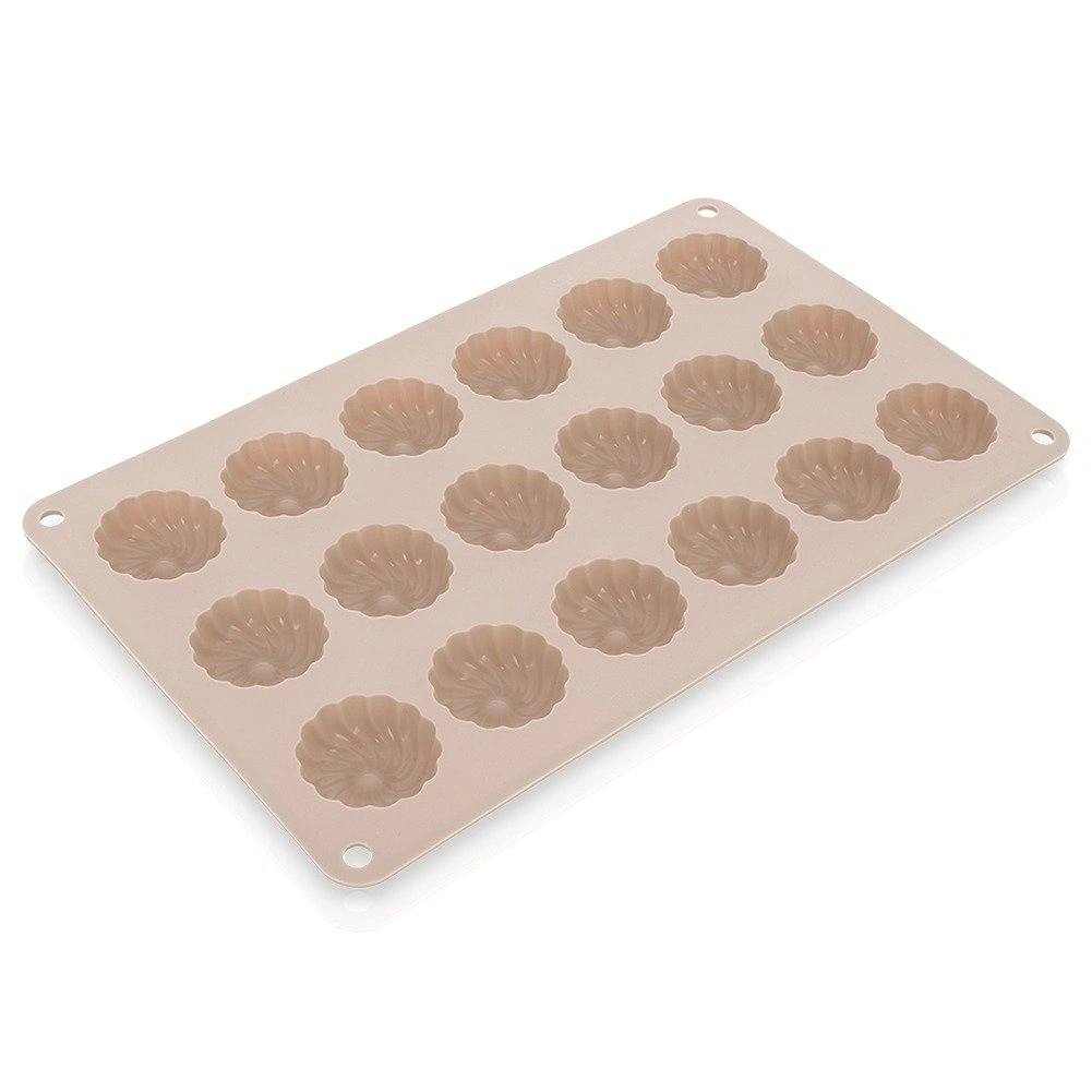 Silikona cepšanas forma 18 mini mafiniem, smilšu krāsā, 27,5 × 17 × 1 cm