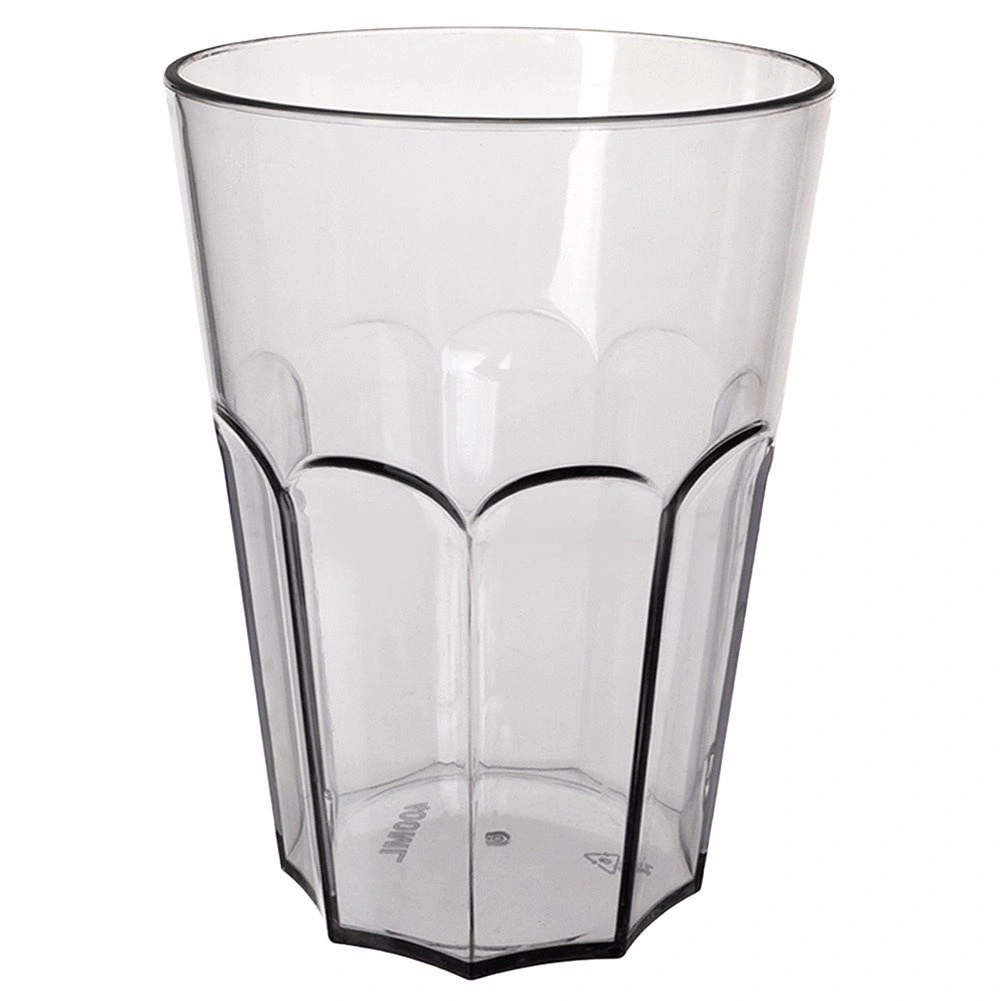 Stiklinė gėrimams, 400 ml, skaidri su juodu atspalviu, 9 × 9 × 11,5 cm 3
