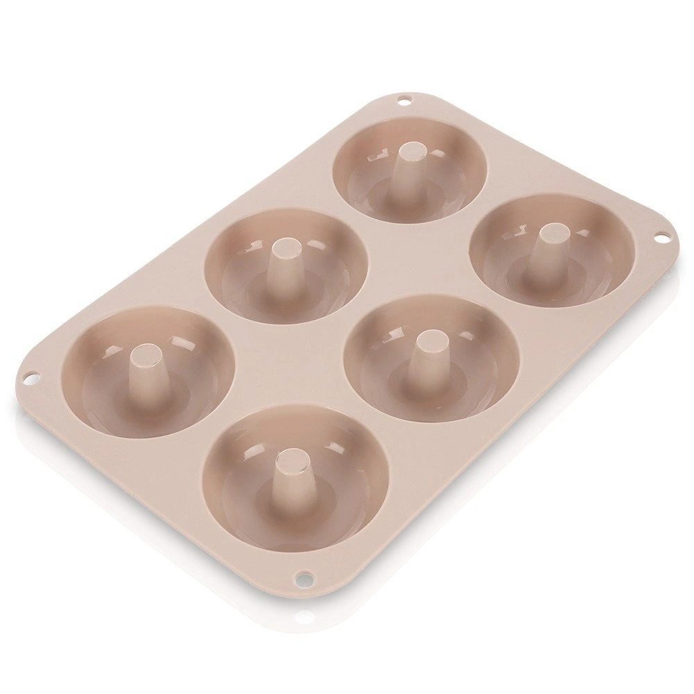 Silikona spurgas cepšanas forma 6 dobumu, smilškrāsas, 25,5 × 17,5 × 3,5 cm