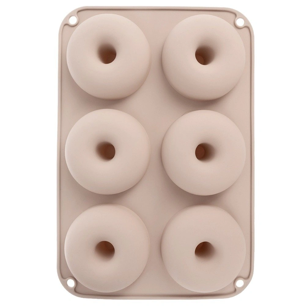 Silikona spurgas cepšanas forma 6 dobumu, smilškrāsas, 25,5 × 17,5 × 3,5 cm 2