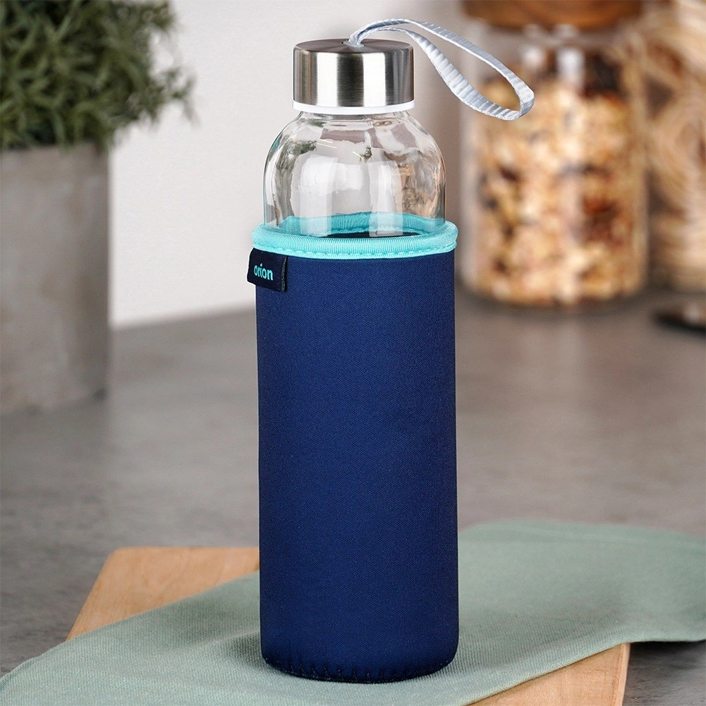Stiklinis butelis su užvalkalu 540 ml