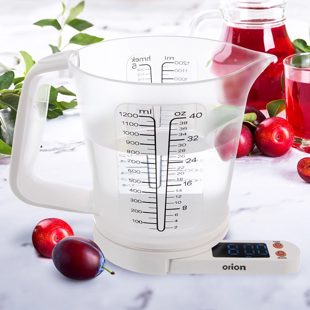 Virtuvinės svarstyklės su matavimo ąsočiu 5 kg 1,2 l 3