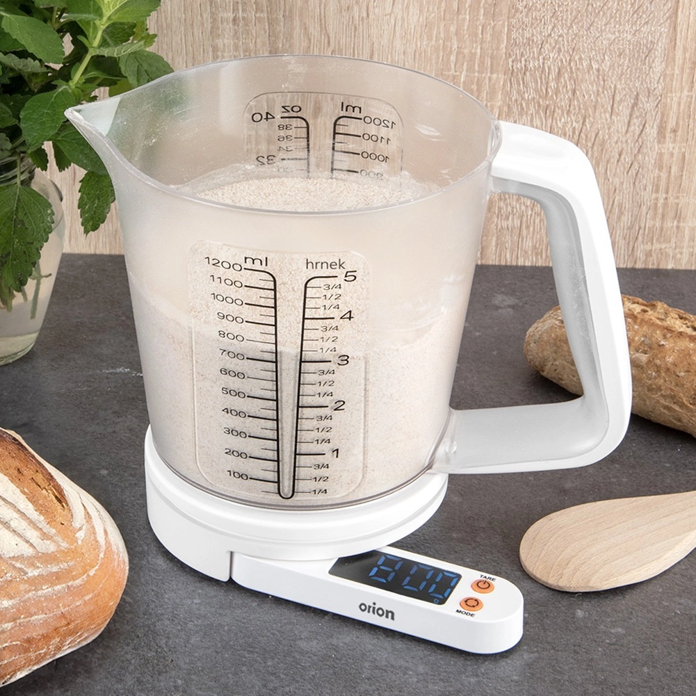 Virtuvinės svarstyklės su matavimo ąsočiu 5 kg 1,2 l