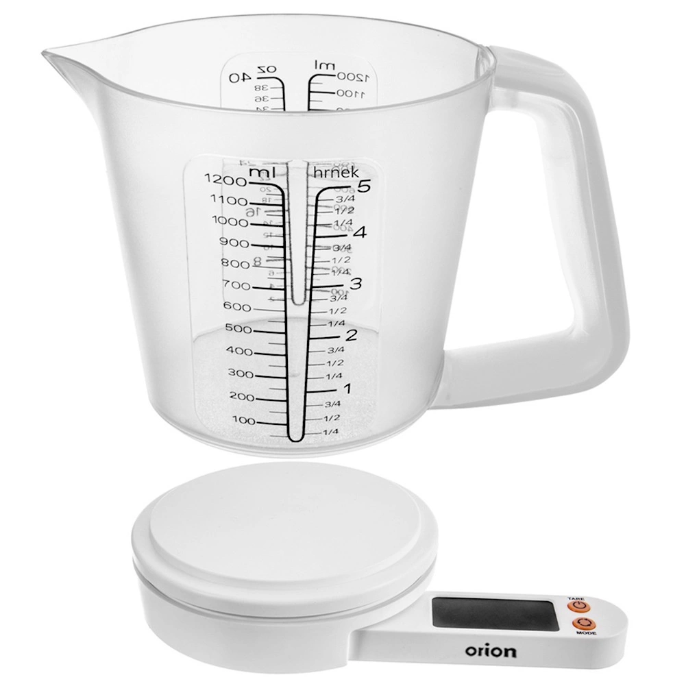 Virtuvinės svarstyklės su matavimo ąsočiu 5 kg 1,2 l 2