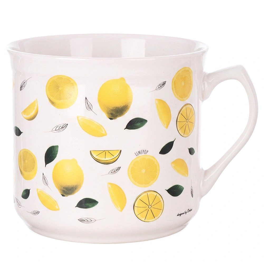 Keraminis puodelis su citrinų motyvu, įvairiaspalvis, 650 ml 2