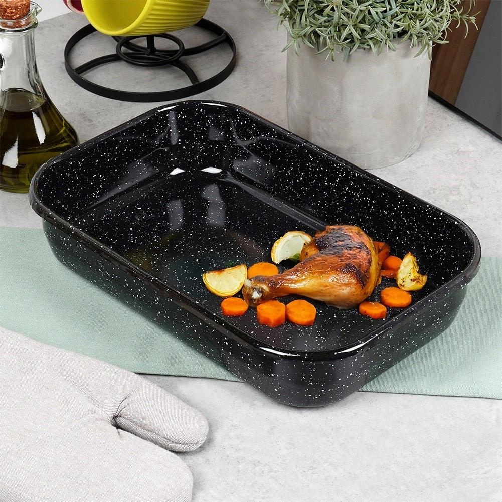Kepimo skarda emaliuota stačiakampė 3,4 l, 34 × 22 × 6,5 cm