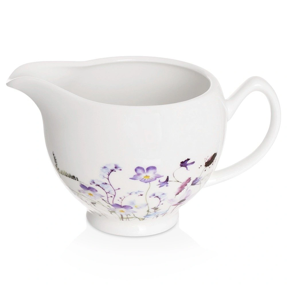 Porcelianinis pieno indelis, baltas, 230 ml, 13 × 8,5 × 7,5 cm