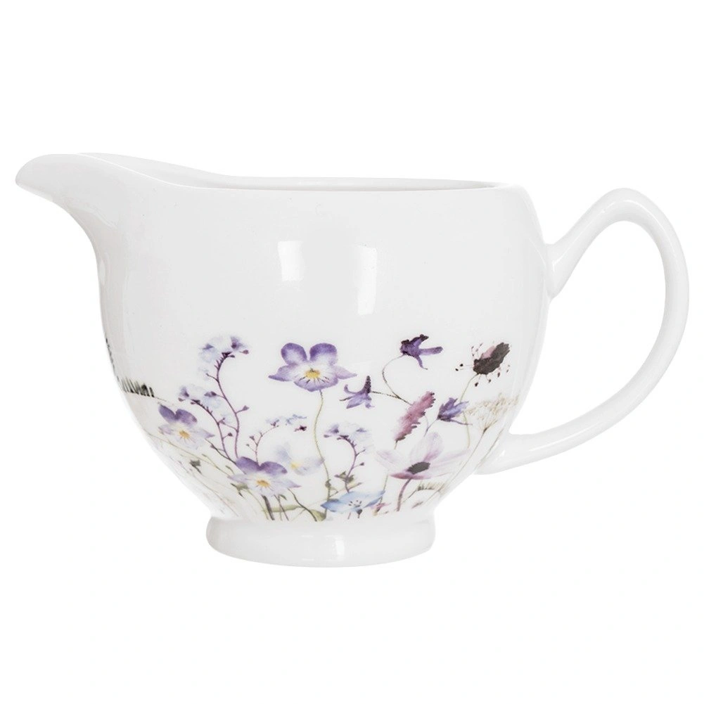 Porcelianinis pieno indelis, baltas, 230 ml, 13 × 8,5 × 7,5 cm 2