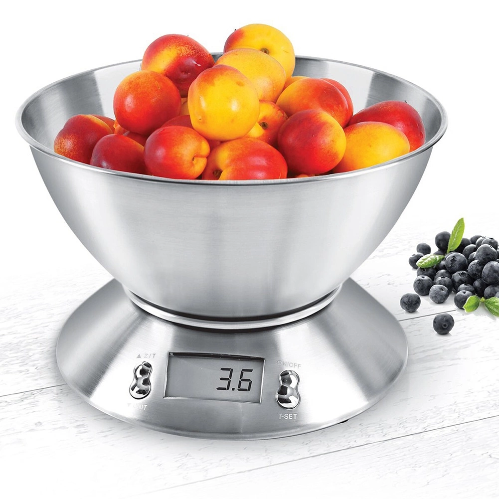 Virtuvinės svarstyklės su nuimama dubeniu 5 kg, 2,2 l