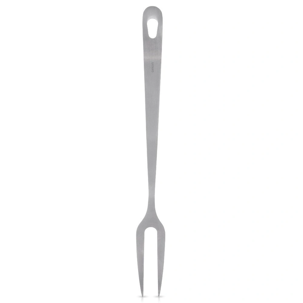 Virtuvinė šakutė iš nerūdijančiojo plieno, sidabrinė, 31 cm