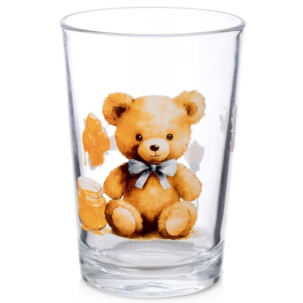 Glāze ar lācēna motīvu, 200 ml, caurspīdīga, 7 × 7 × 10 cm