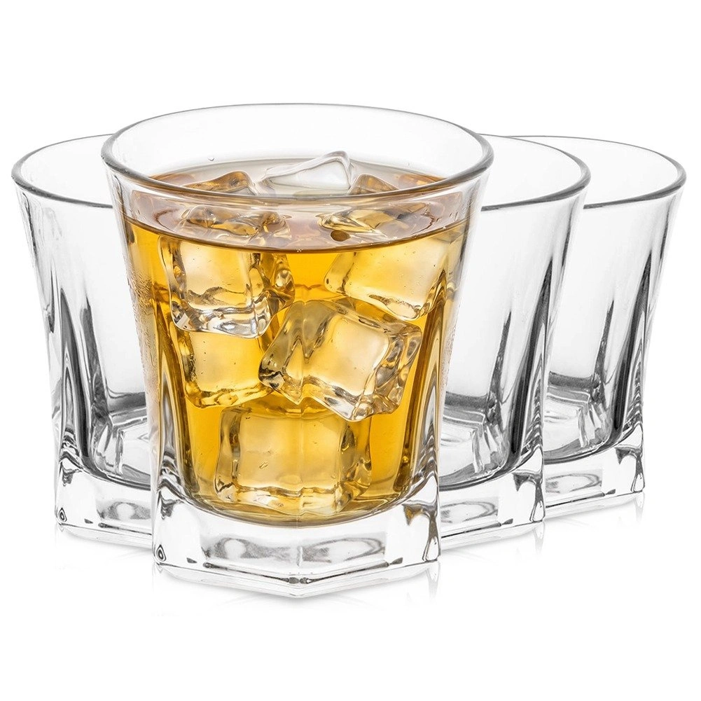 Stiklinės 300 ml, skaidrios, 9 × 9 × 9,5 cm, 4 vnt.
