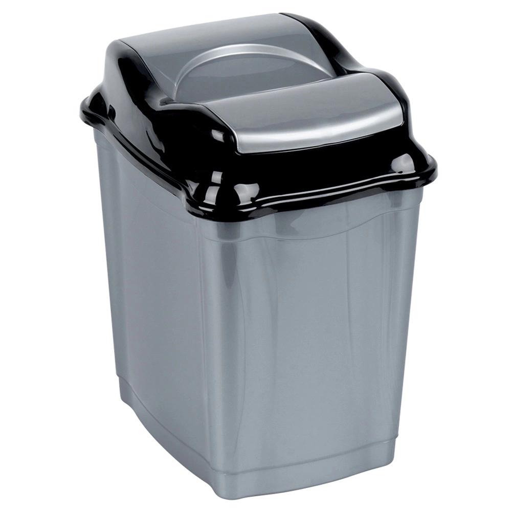 Šiukšliadėžė plastikinė pilka 16 l 2