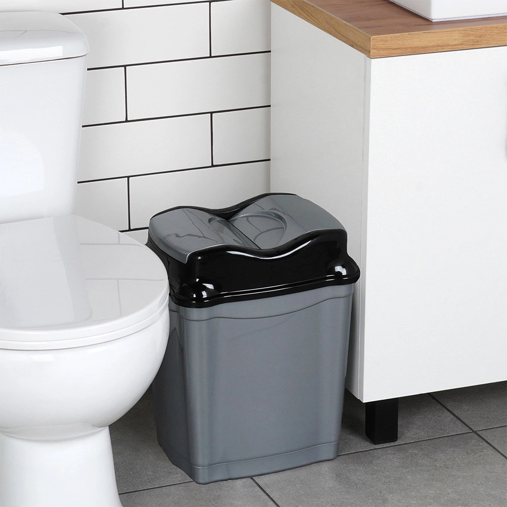 Šiukšliadėžė plastikinė pilka 16 l 3