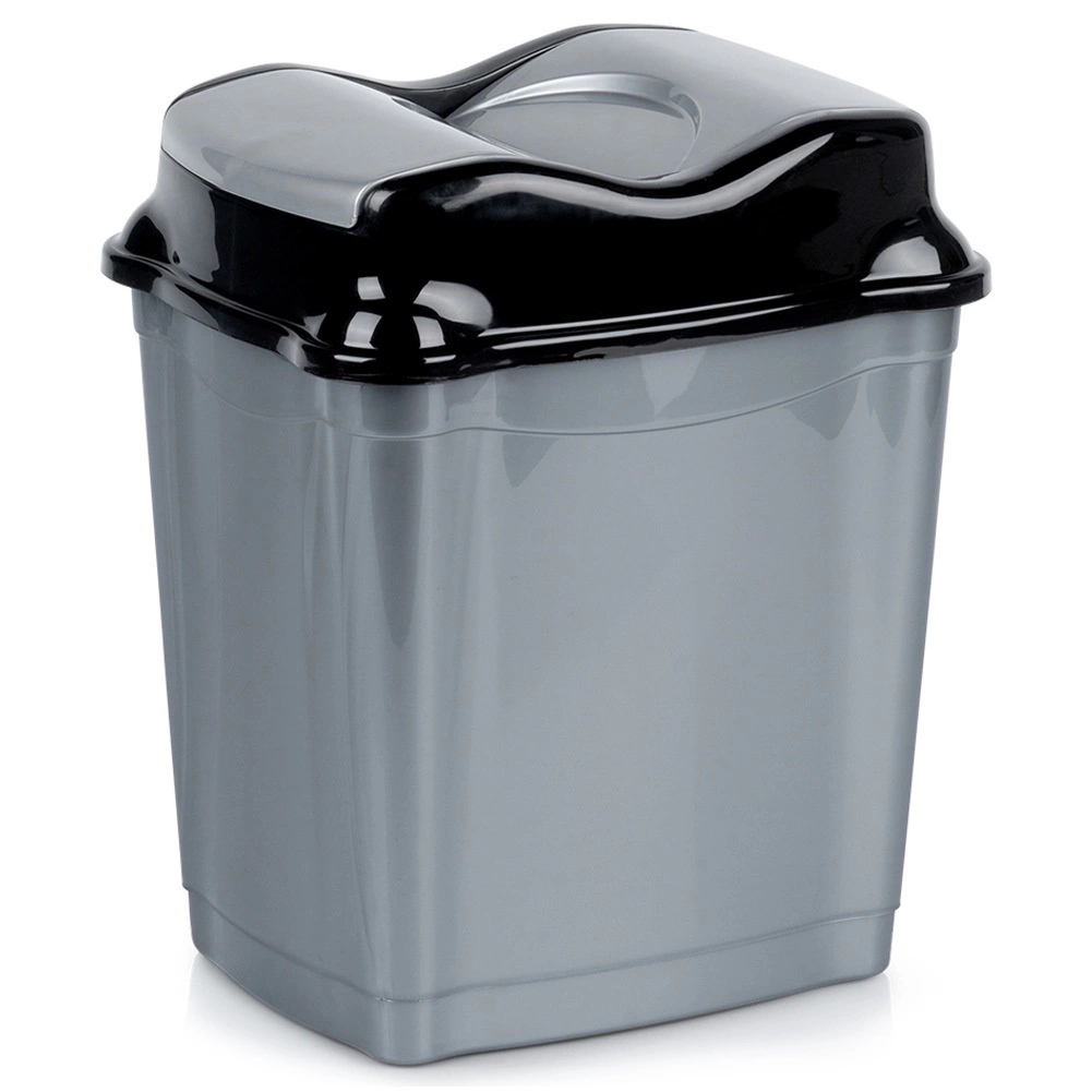 Šiukšliadėžė plastikinė pilka 16 l
