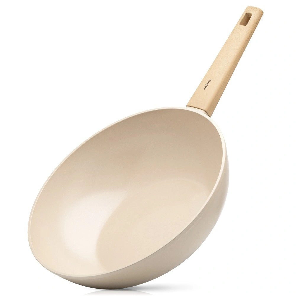 Wok panna ar keramisko pārklājumu, smilškrāsas, Ø 30 cm