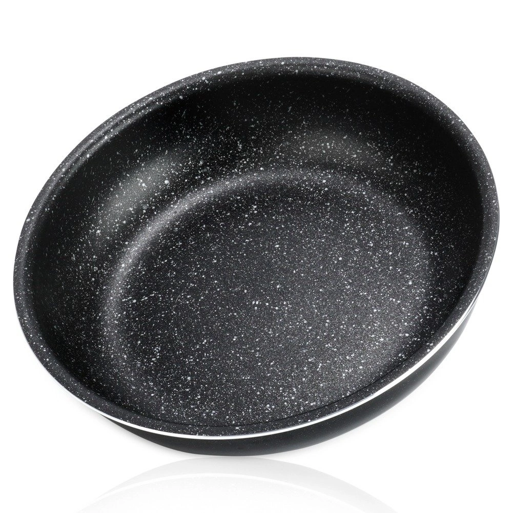 Keptuvė su nuimama rankena ir granitine danga, juoda, 21,5 × 21,5 × 4,5 cm