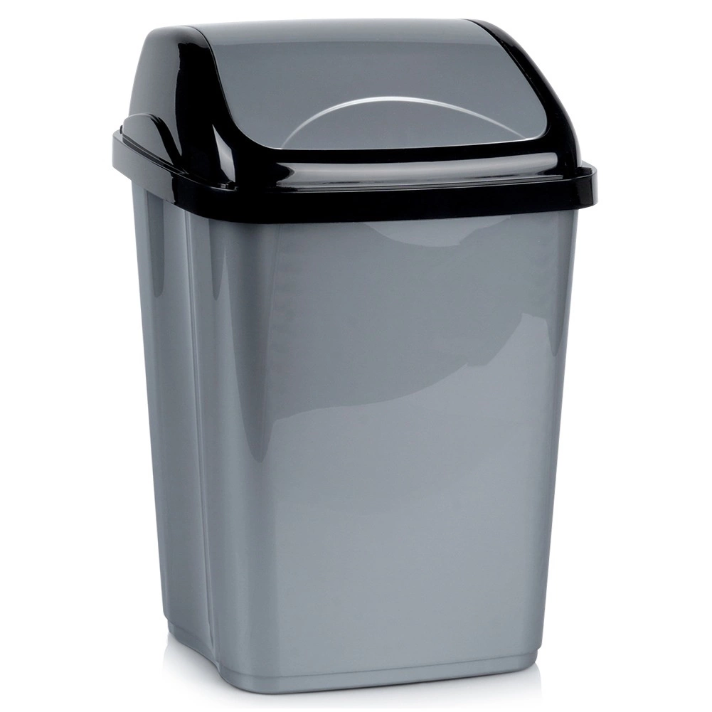 Šiukšliadėžė plastikinė pilka 16 l
