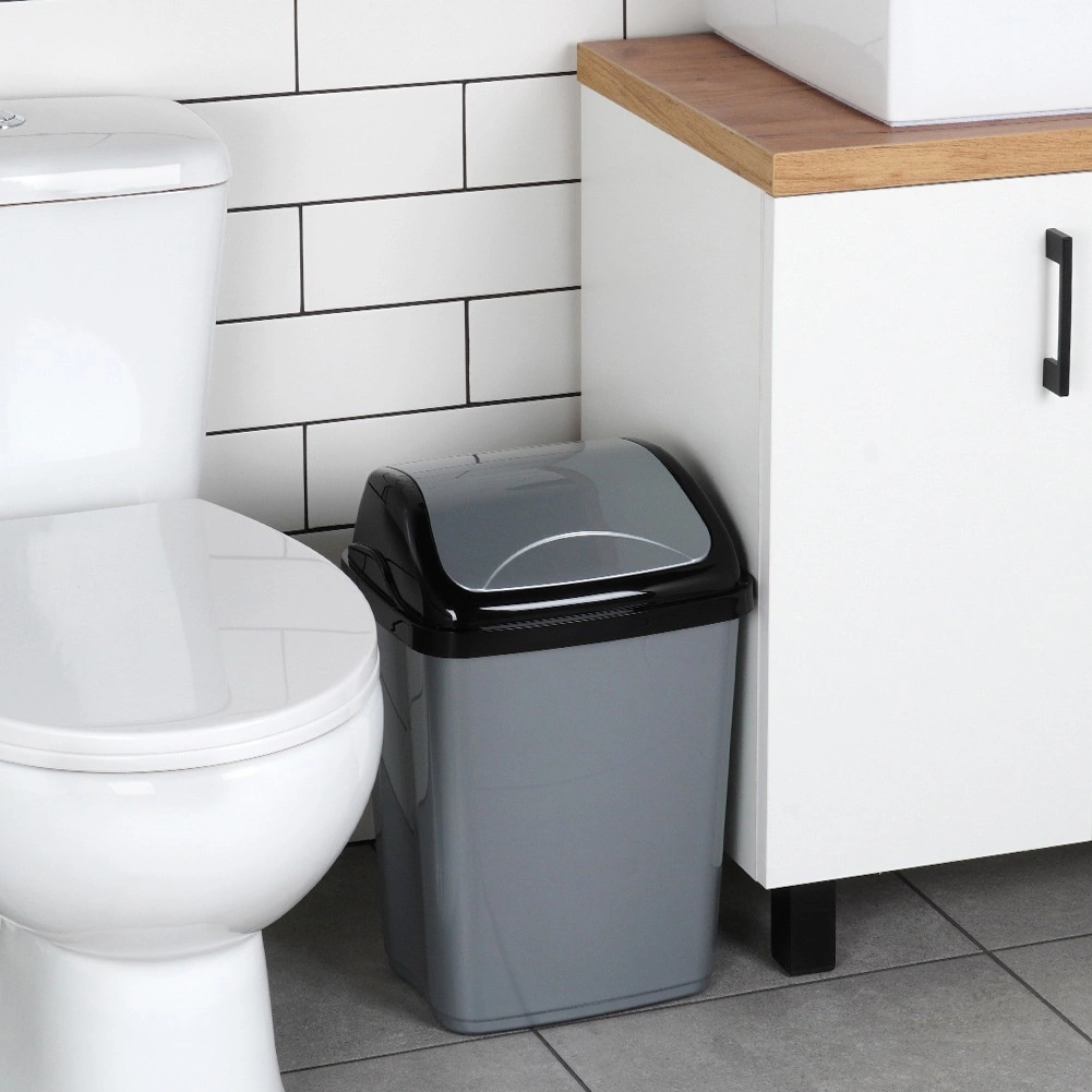 Šiukšliadėžė plastikinė pilka 16 l 3