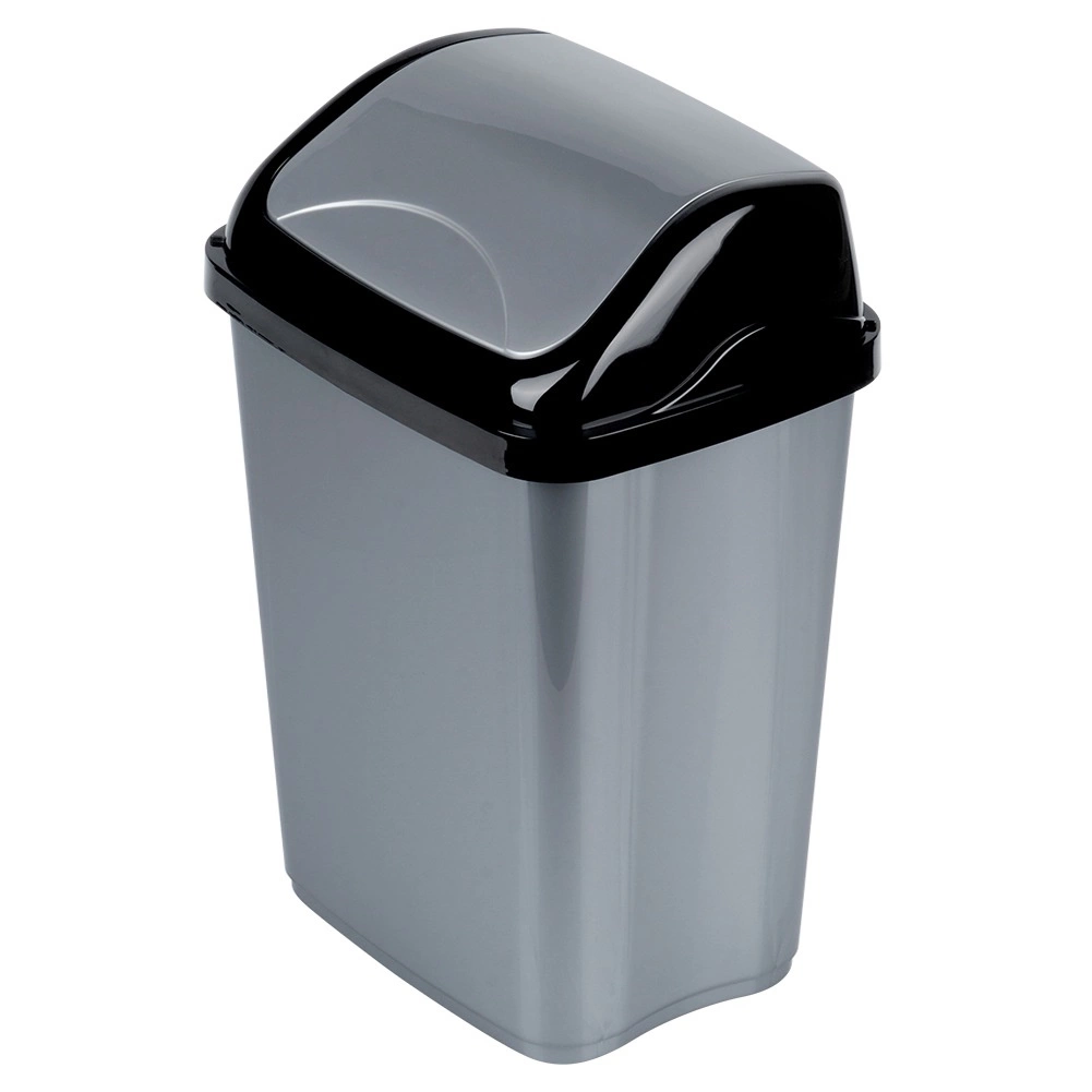 Šiukšliadėžė plastikinė pilka 16 l 2