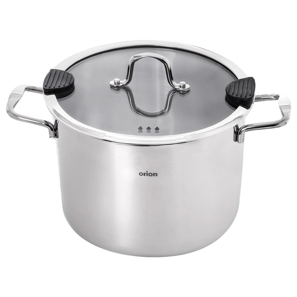 Katls ar stikla vāku, sudraba krāsā, 26 cm, 10,5 l 2