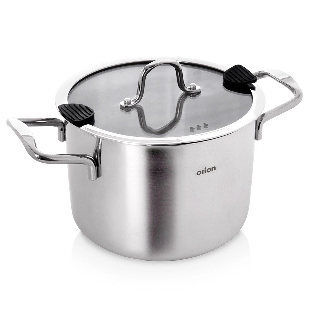 Katls ar stikla vāku, sudraba krāsā, 26 cm, 10,5 l