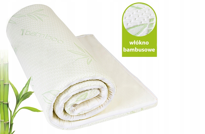 Antčiužinis su bambuko memory putomis 80x200 cm