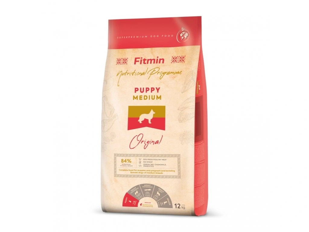 Fitmin medium puppy jauniems mažų veislių šunims, 12 kg