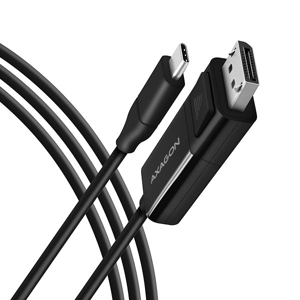 Axagon rvc-dpc 1,8 m usb-c į displayport kabelis adapteris, juodas