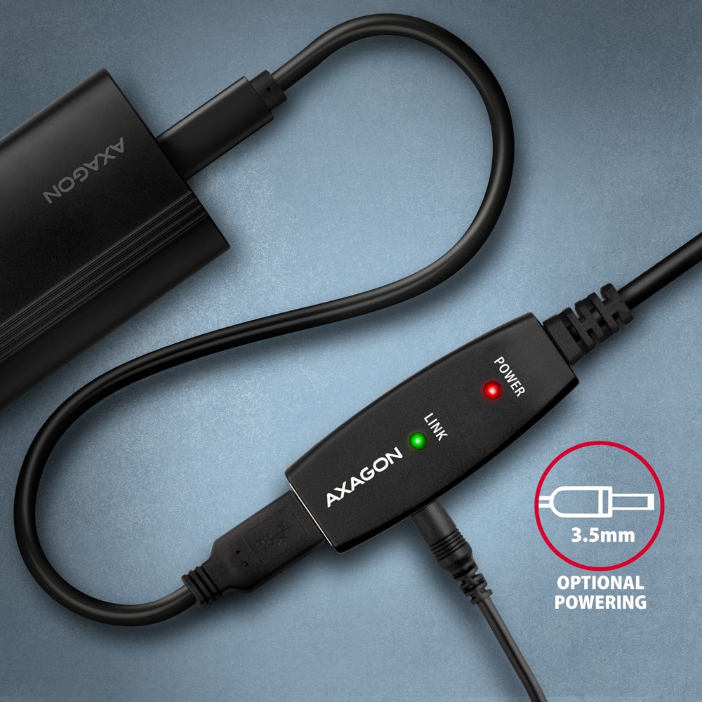 Maitinimo laidas axagon usb 2.0a-m, 10 m