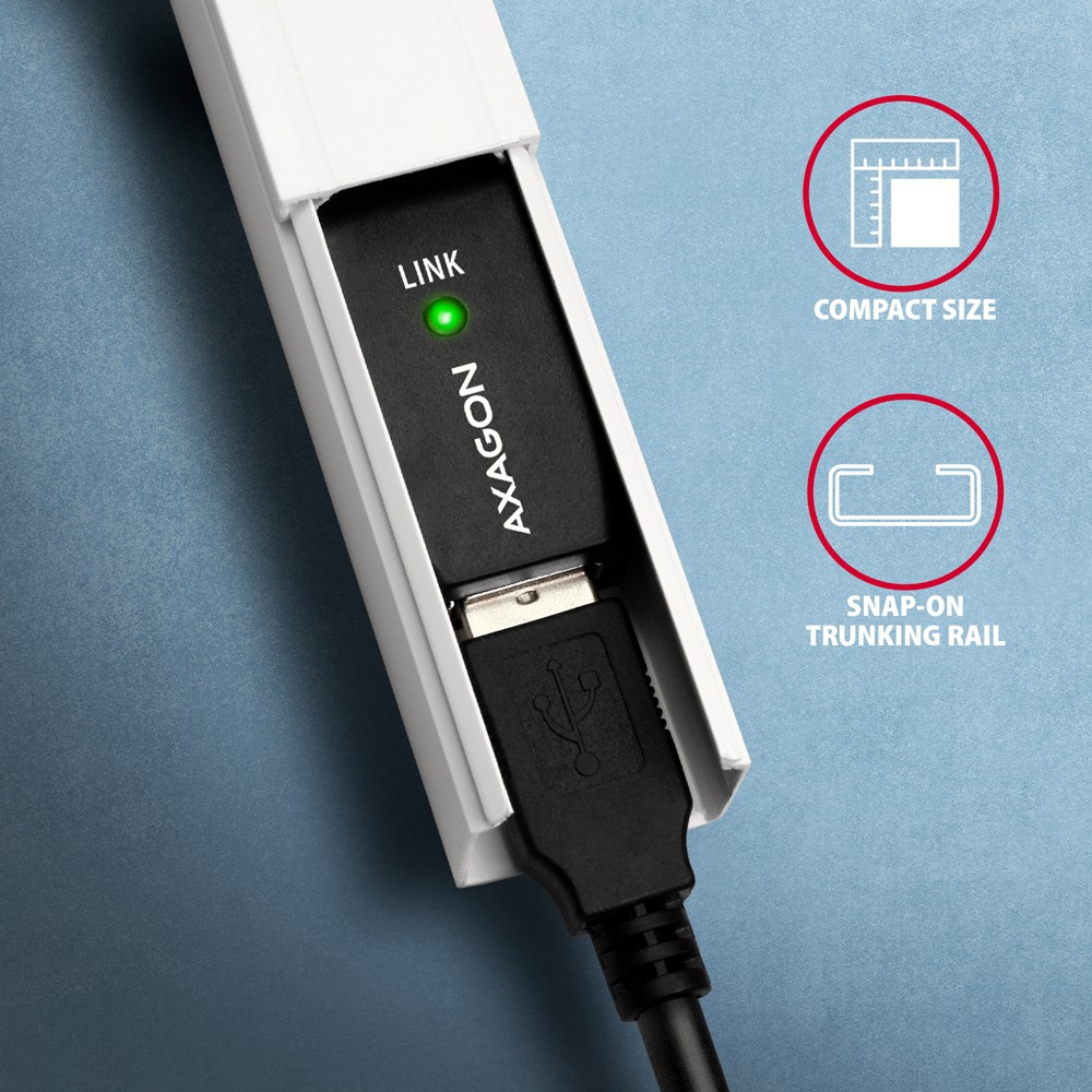 Maitinimo laidas axagon usb 2.0a-m, 10 m