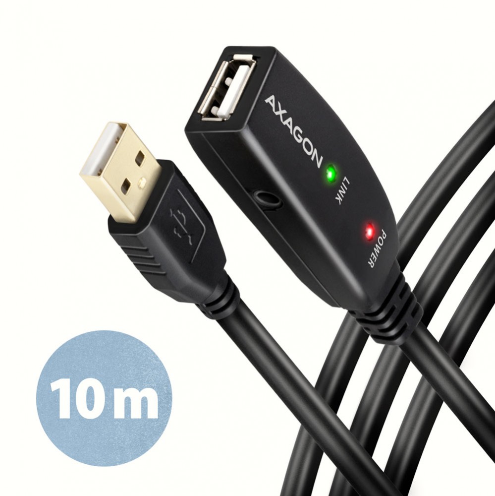 Maitinimo laidas axagon usb 2.0a-m, 10 m