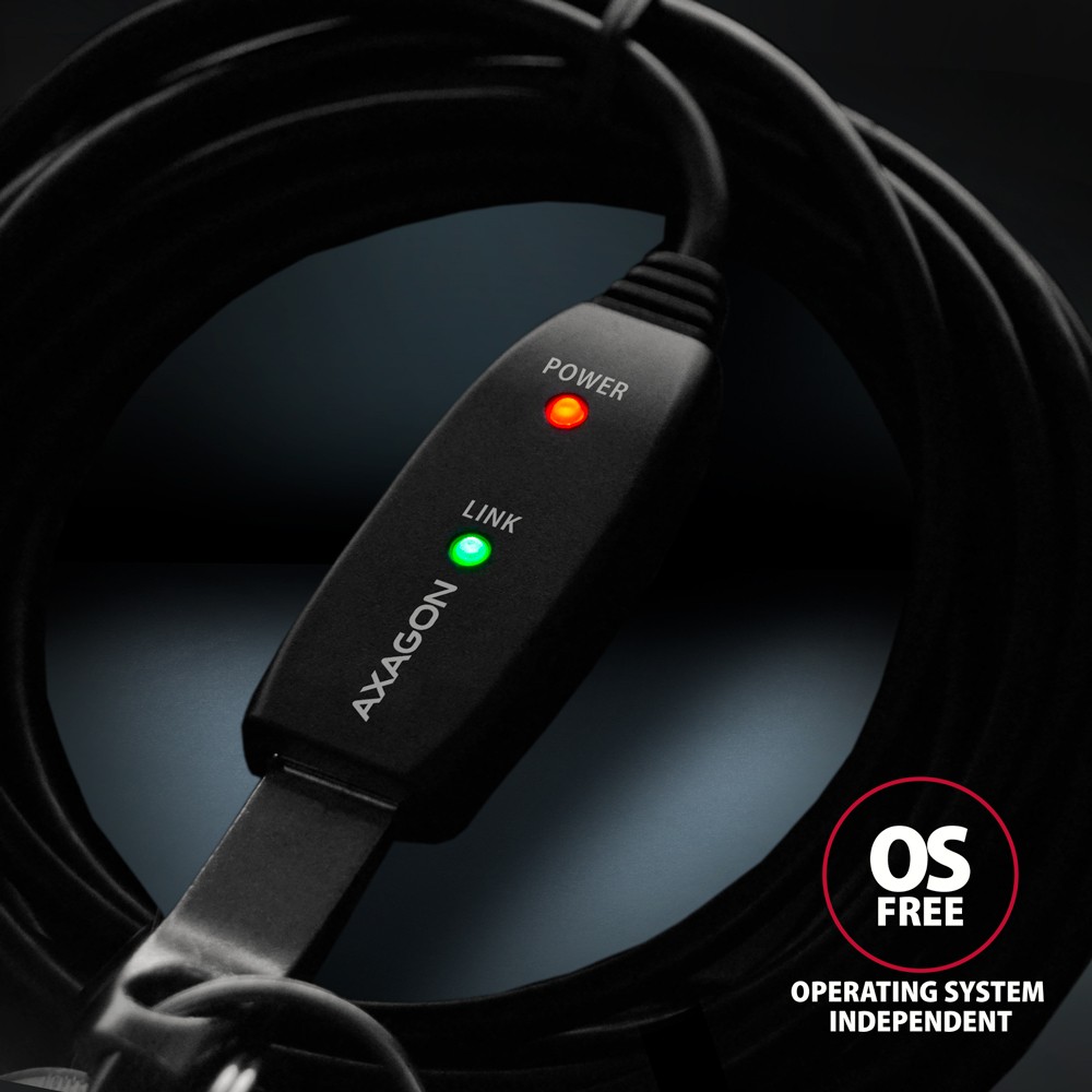 Maitinimo laidas axagon usb 2.0a-m, 10 m