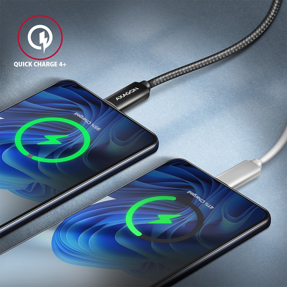 Axagon bucm432-cm10ab usb4 gen 3x2 kabelis 1m, usb-c, juoda