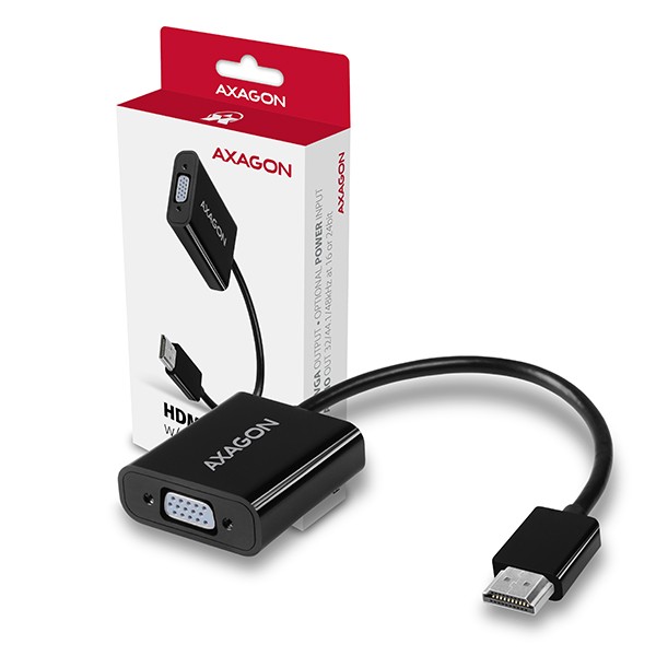 Hdmi laidas axagon rvh-vgan, hdmi/vga, 15 cm
