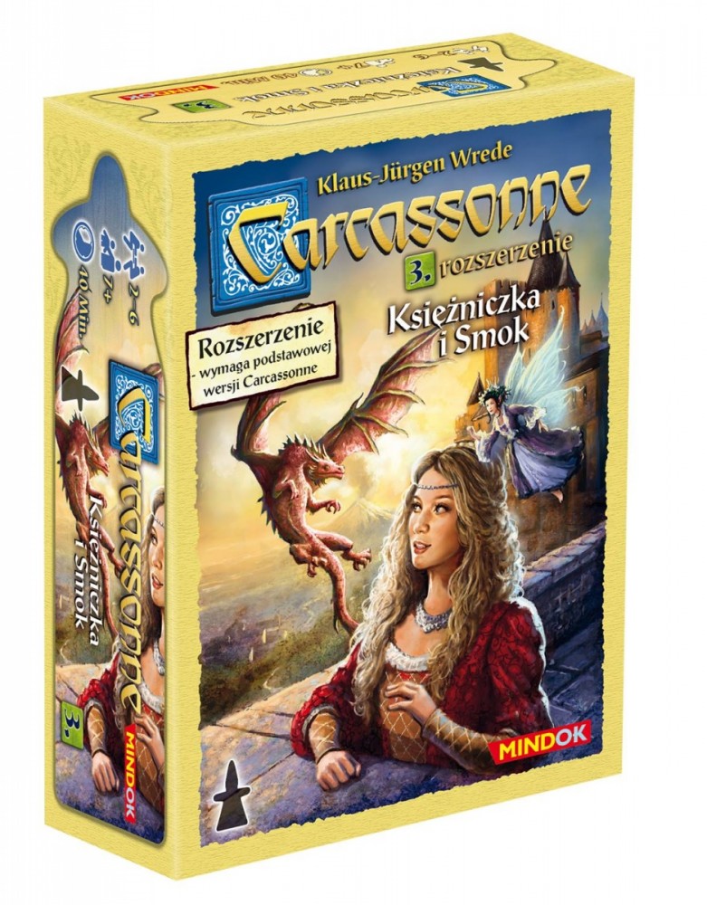 Žaidimas carcassonne 3 princesė ir drakonas, 2 leidimas, pl