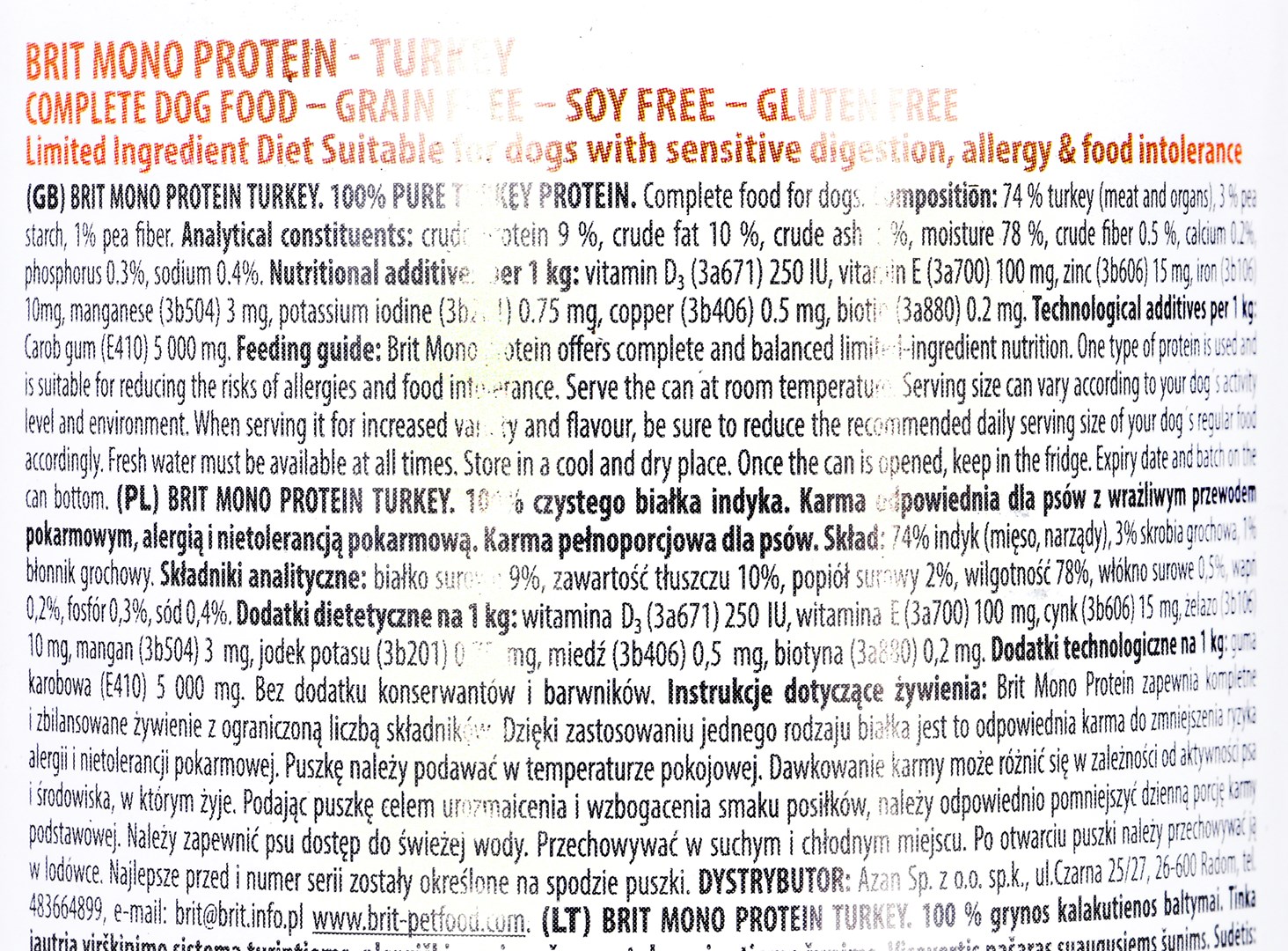 Brit care konservai mono protein su kalakutiena, 400 g