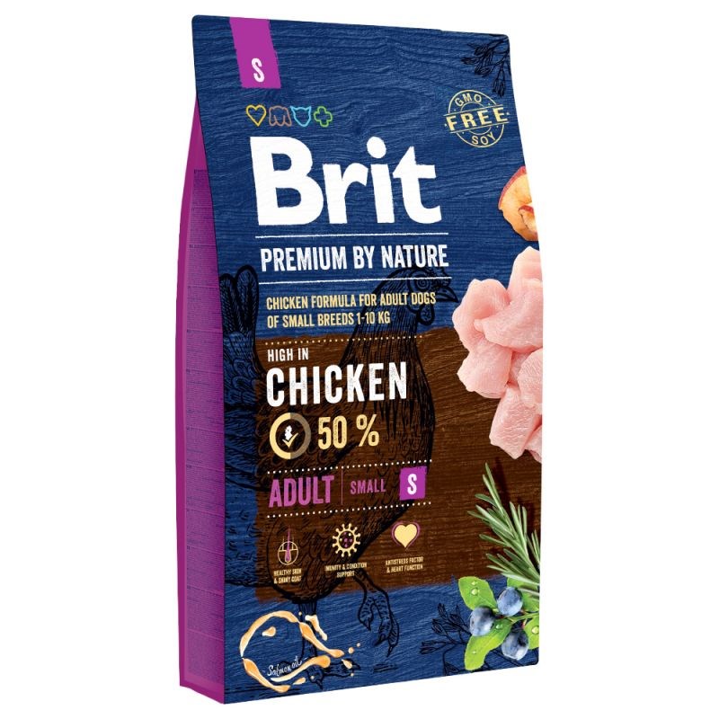 Brit premium by nature adult s visavertis ėdalas suaugusiems šunims 8kg
