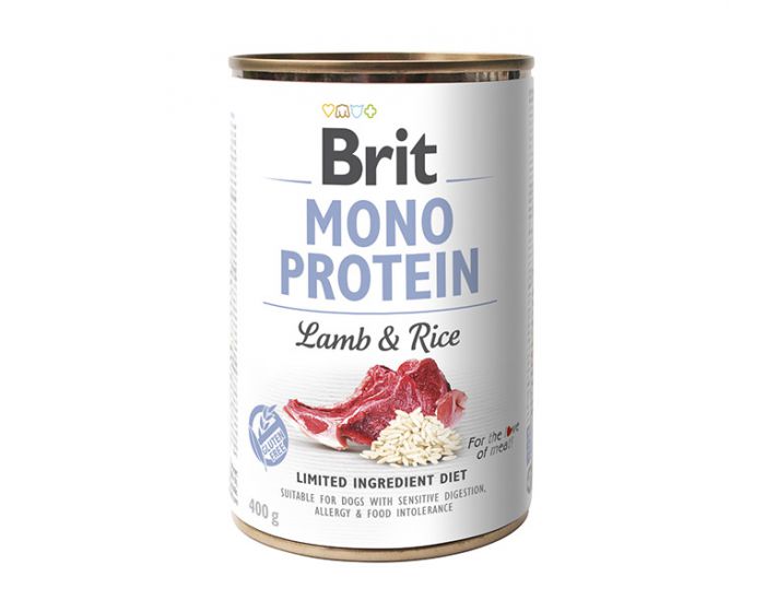 Brit Mono Protein Lamb & Rice Konservai Šunims 400G